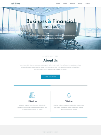 Business and financial course wordpress theme.